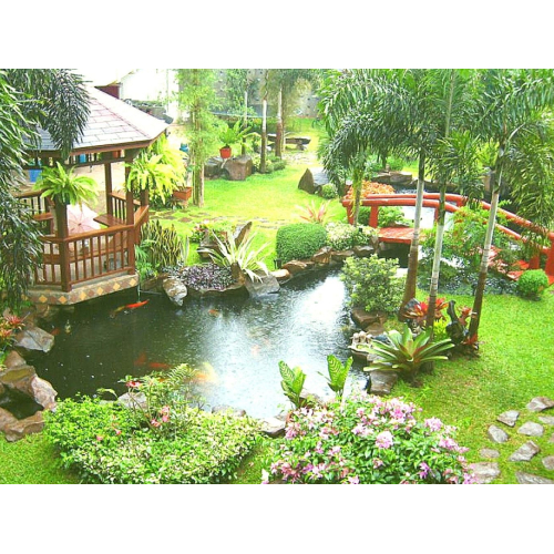 Sân vườn đẹp theo phong cách truyền thống